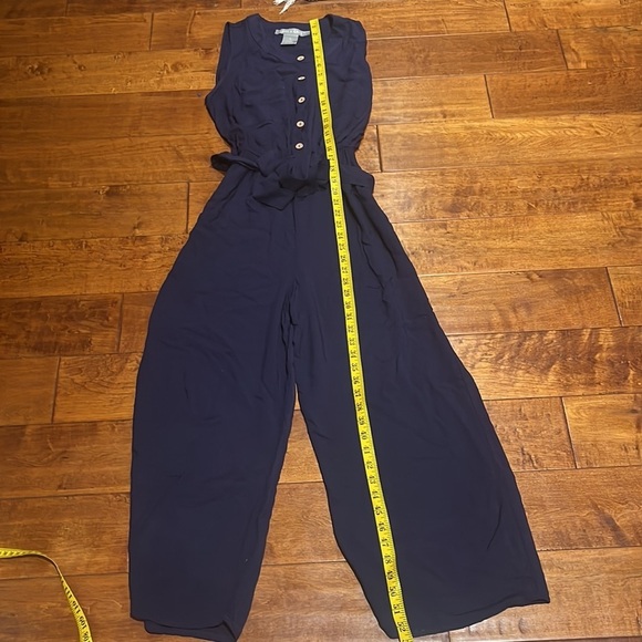 Lark Grey Navy Sleeveless Button Jumpsuit Size M - Picture 6 of 7